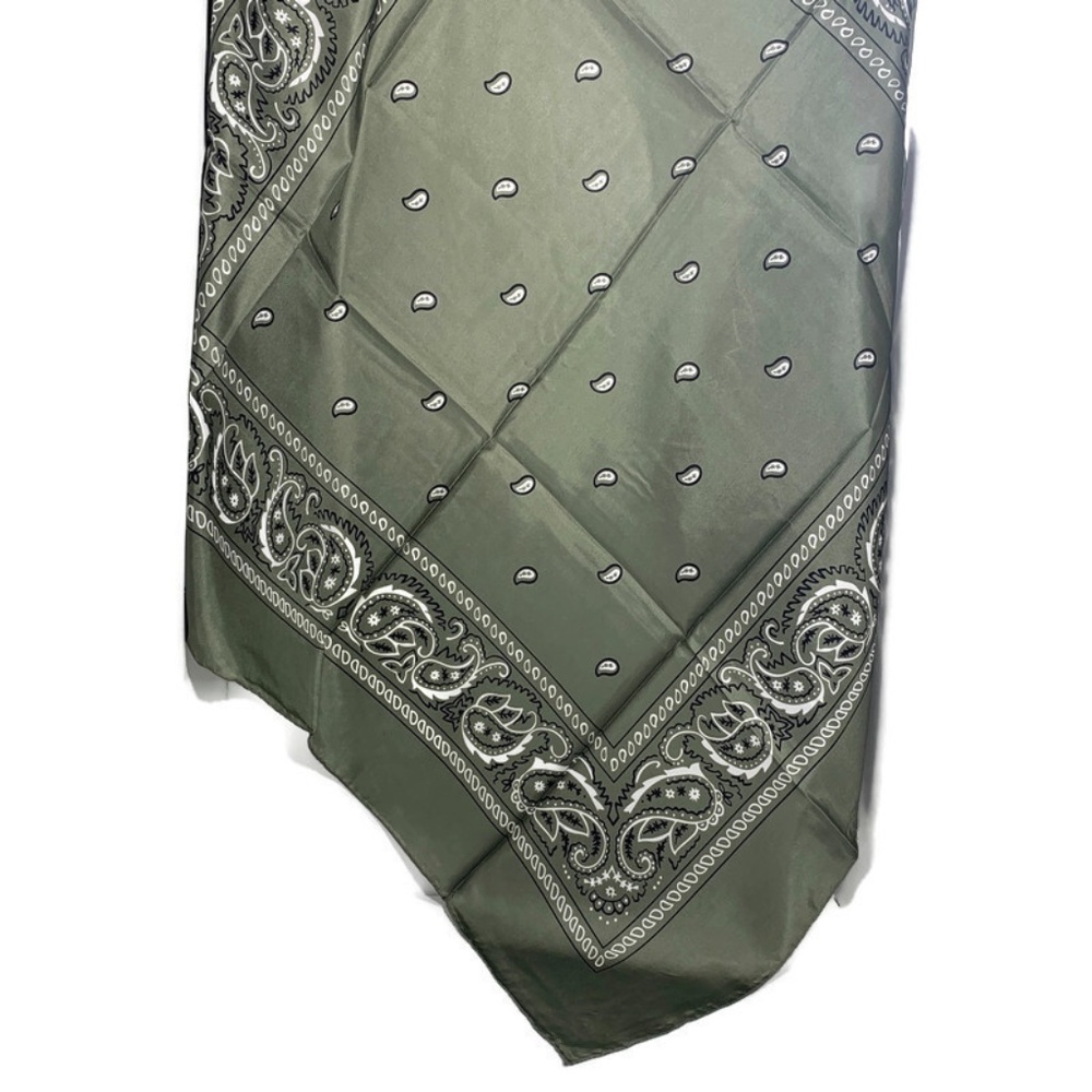 Wyoming Traders Wild Rag 100% Silk Bandana Western Scarf 34.5" - SAGE